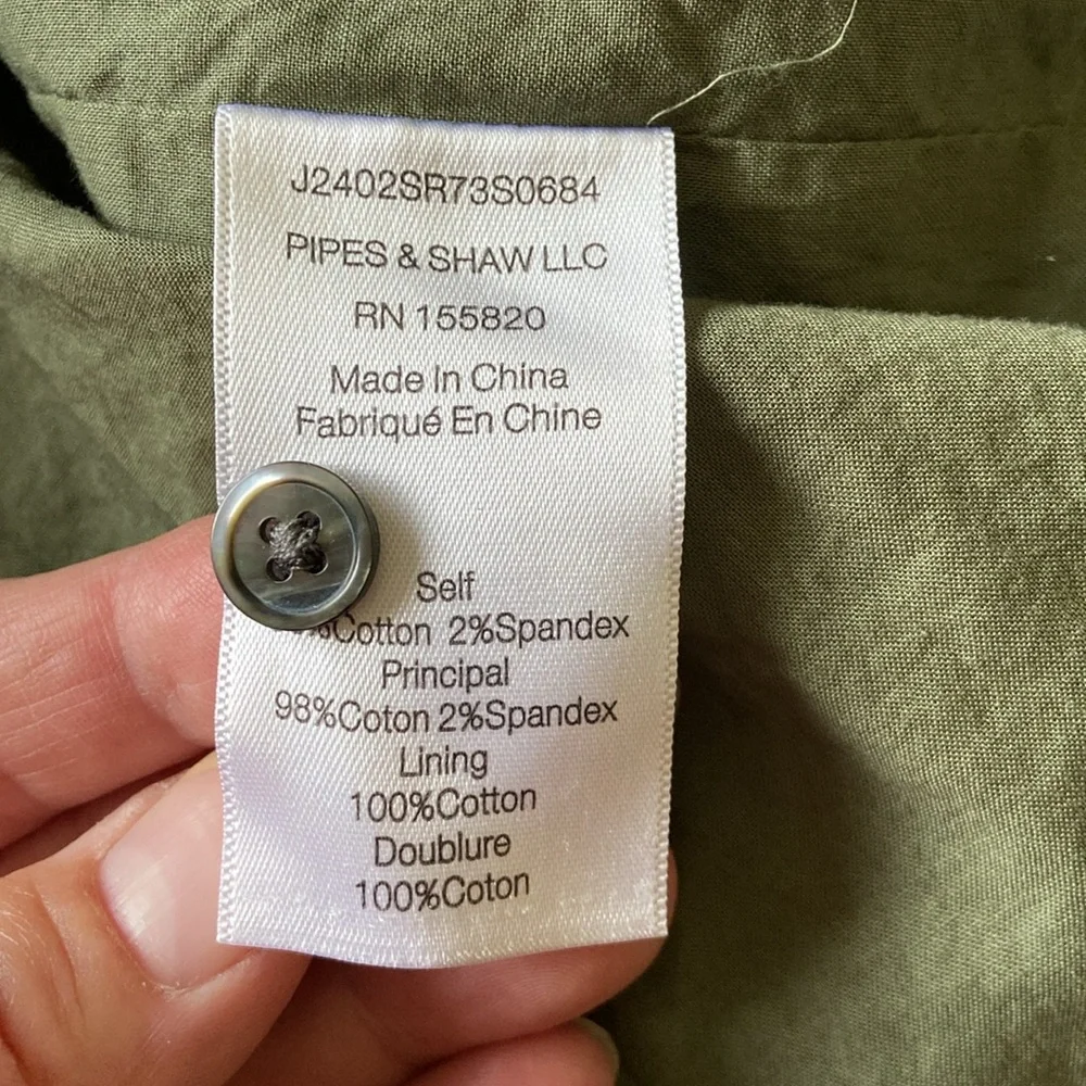 Veronica Beard Trisha Tiered Shirt Green Dress with liner Button Down Size Large - Picture 9 of 15